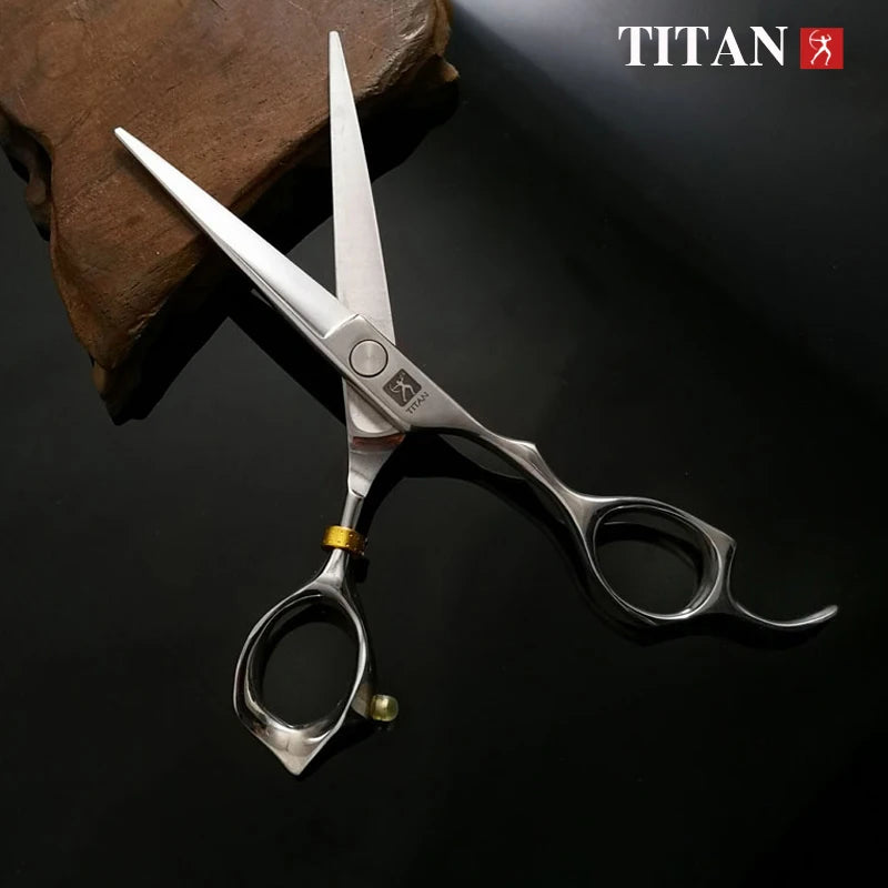 TITAN Professional barber tools hair scissor Cutting thinning hairdressing shear 5.0/5.5/6.0/6.5inch Japan 440C steel