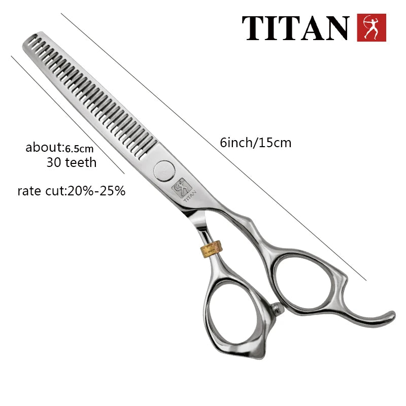 TITAN Professional barber tools hair scissor Cutting thinning hairdressing shear 5.0/5.5/6.0/6.5inch Japan 440C steel