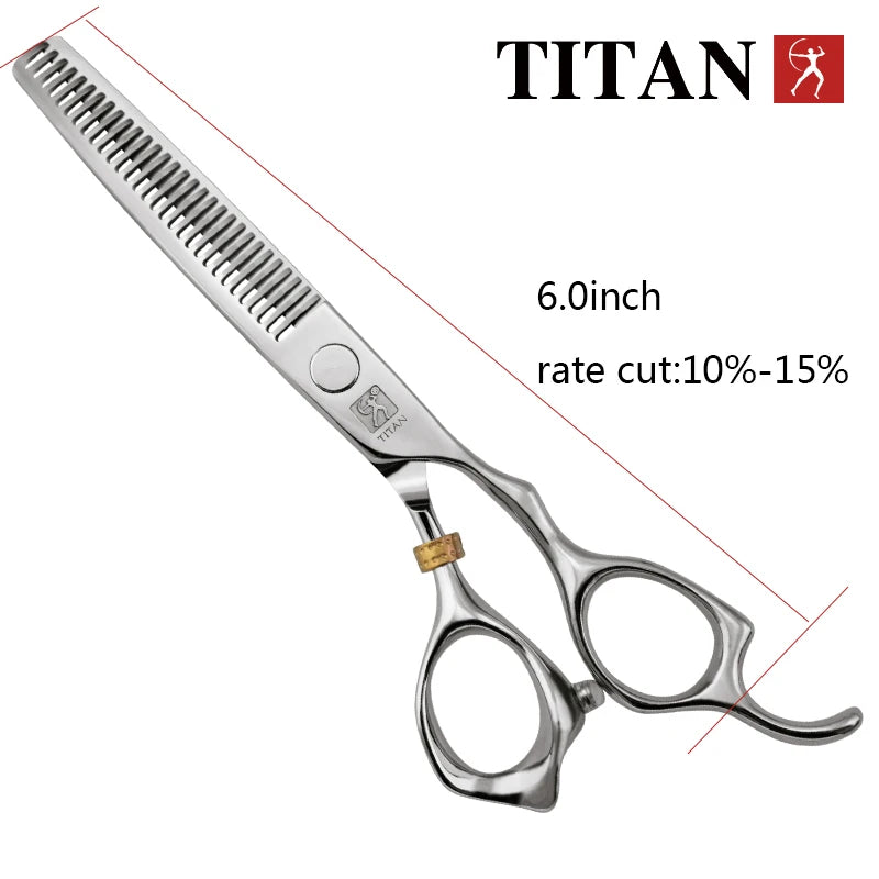 TITAN Professional barber tools hair scissor Cutting thinning hairdressing shear 5.0/5.5/6.0/6.5inch Japan 440C steel
