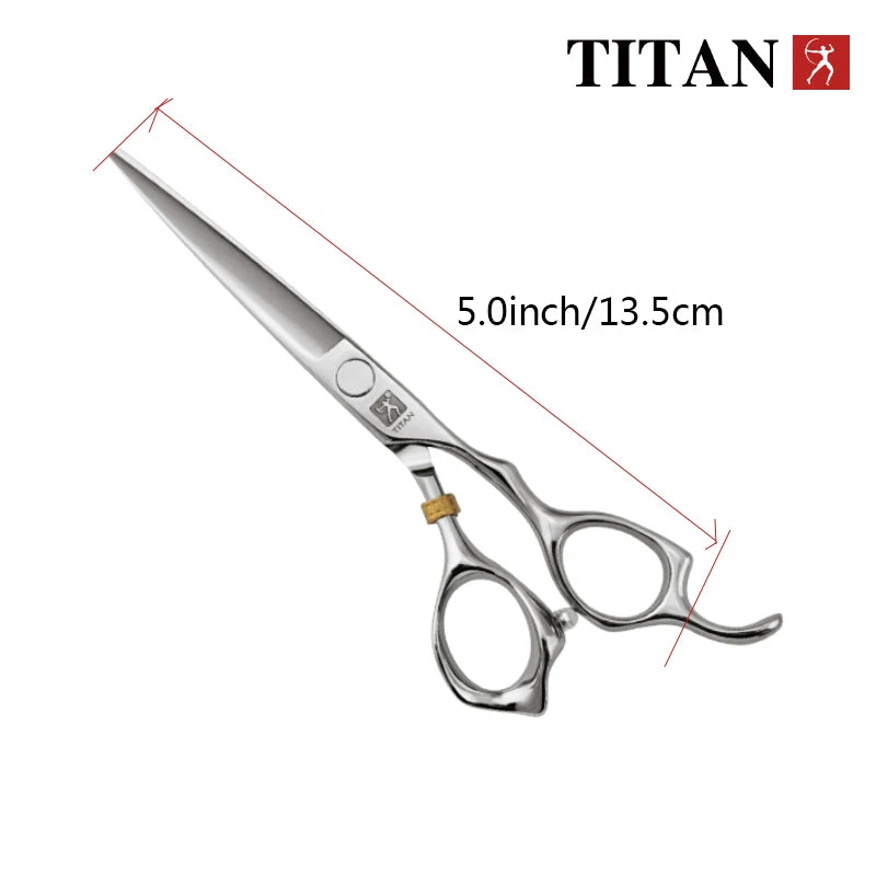 TITAN Professional barber tools hair scissor Cutting thinning hairdressing shear 5.0/5.5/6.0/6.5inch Japan 440C steel